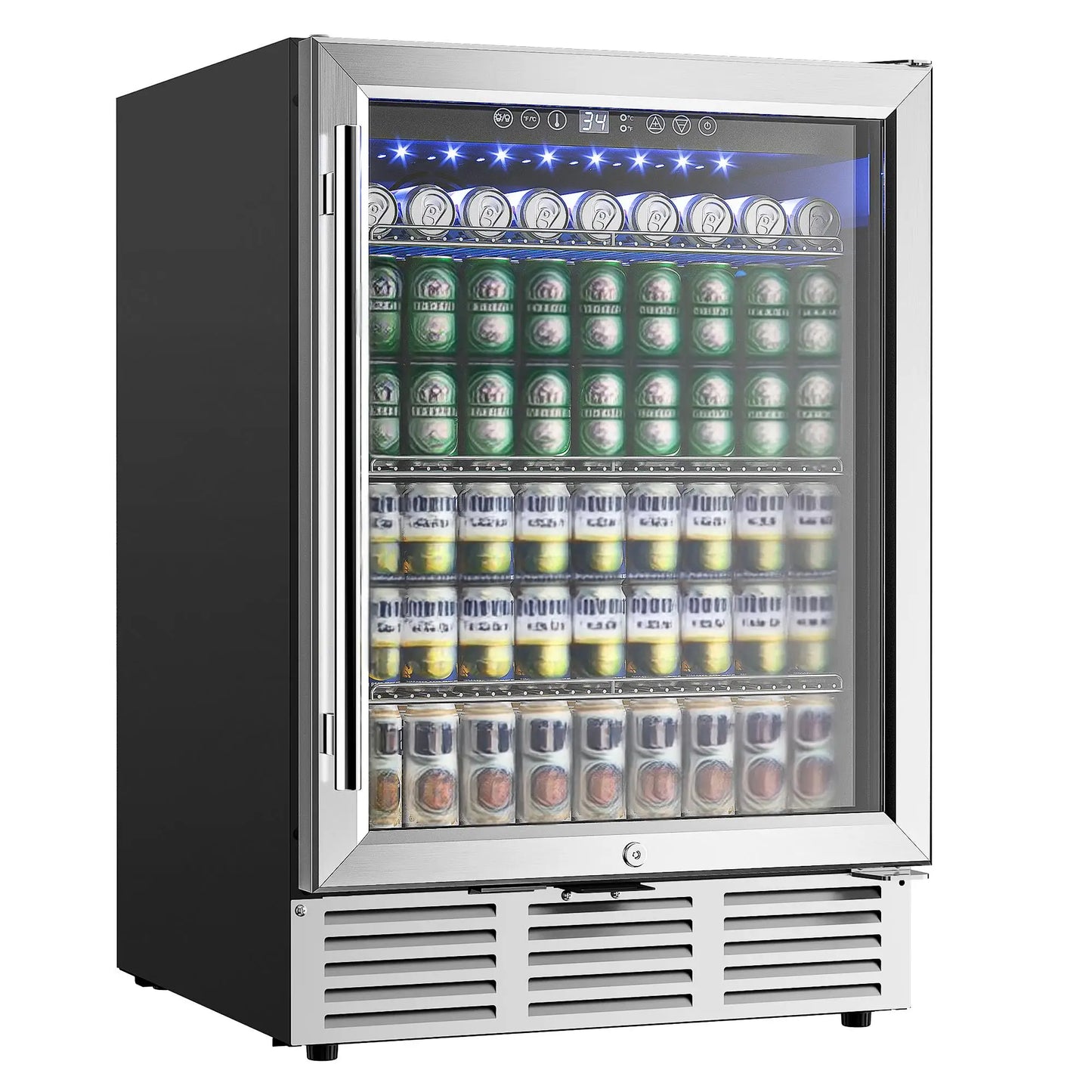 24Inch 180 Can Built-in Beverage Cooler Fridge