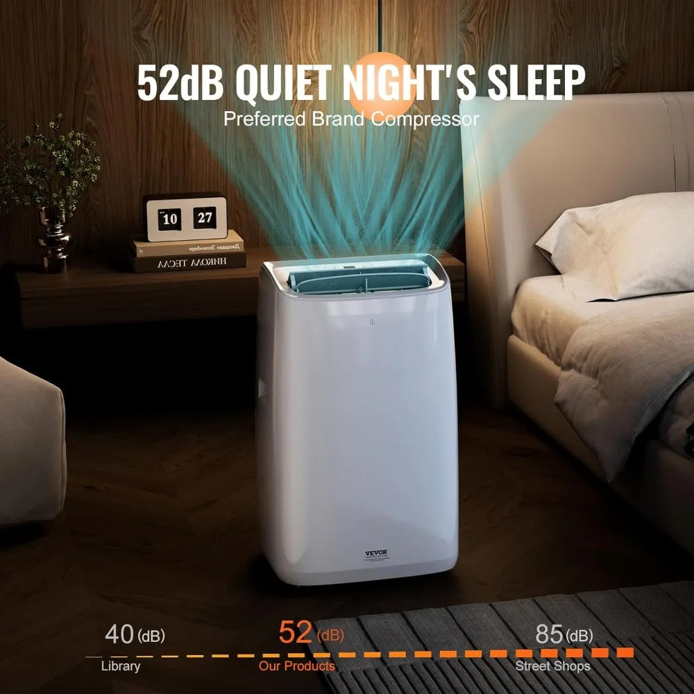 Portable air conditioner 14000 BTU, air conditioning unit, built-in 3-in-1 cooling, dehumidifier, and fan mode