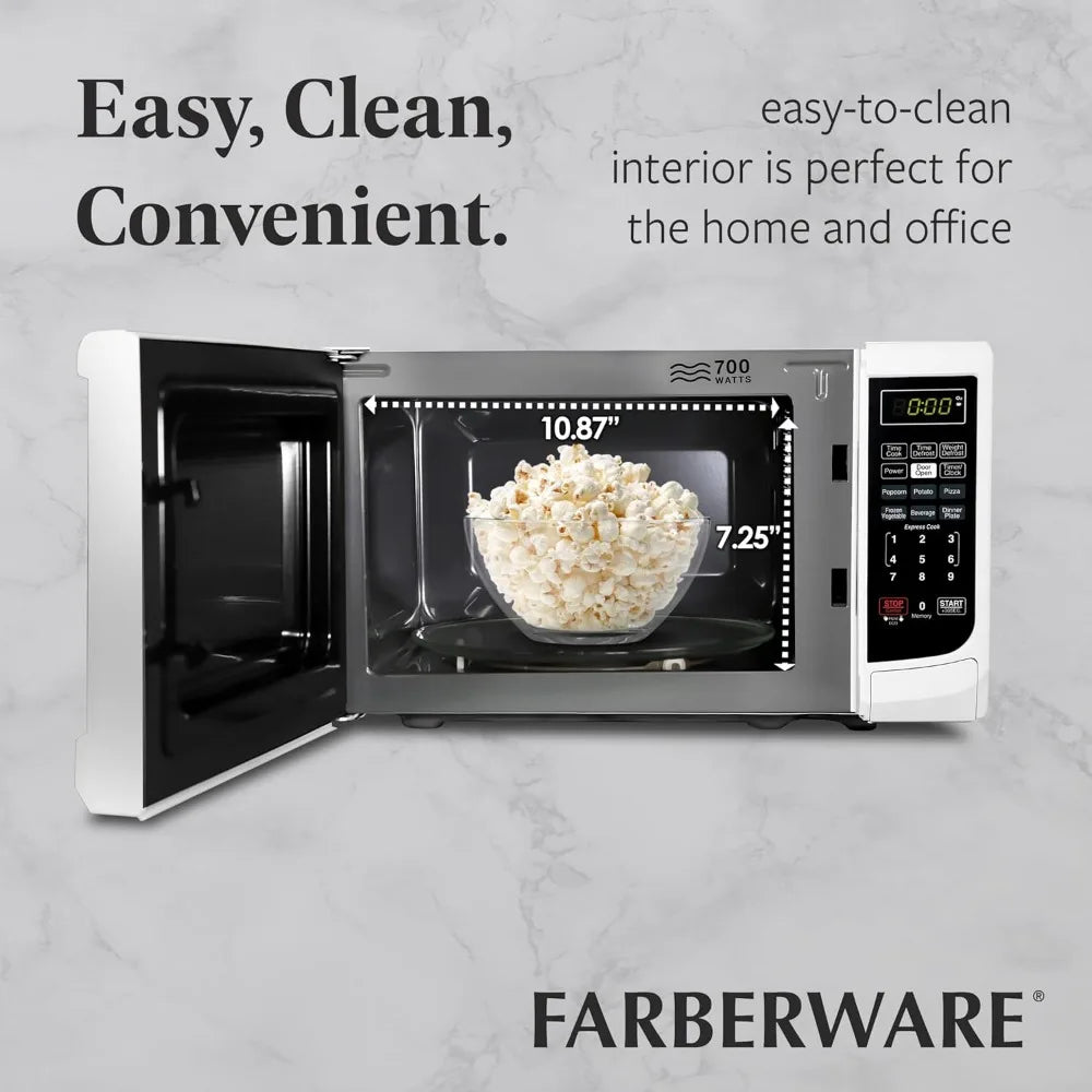 Countertop Microwave 700 Watts, Cu. Ft. Oven LED Child Lock