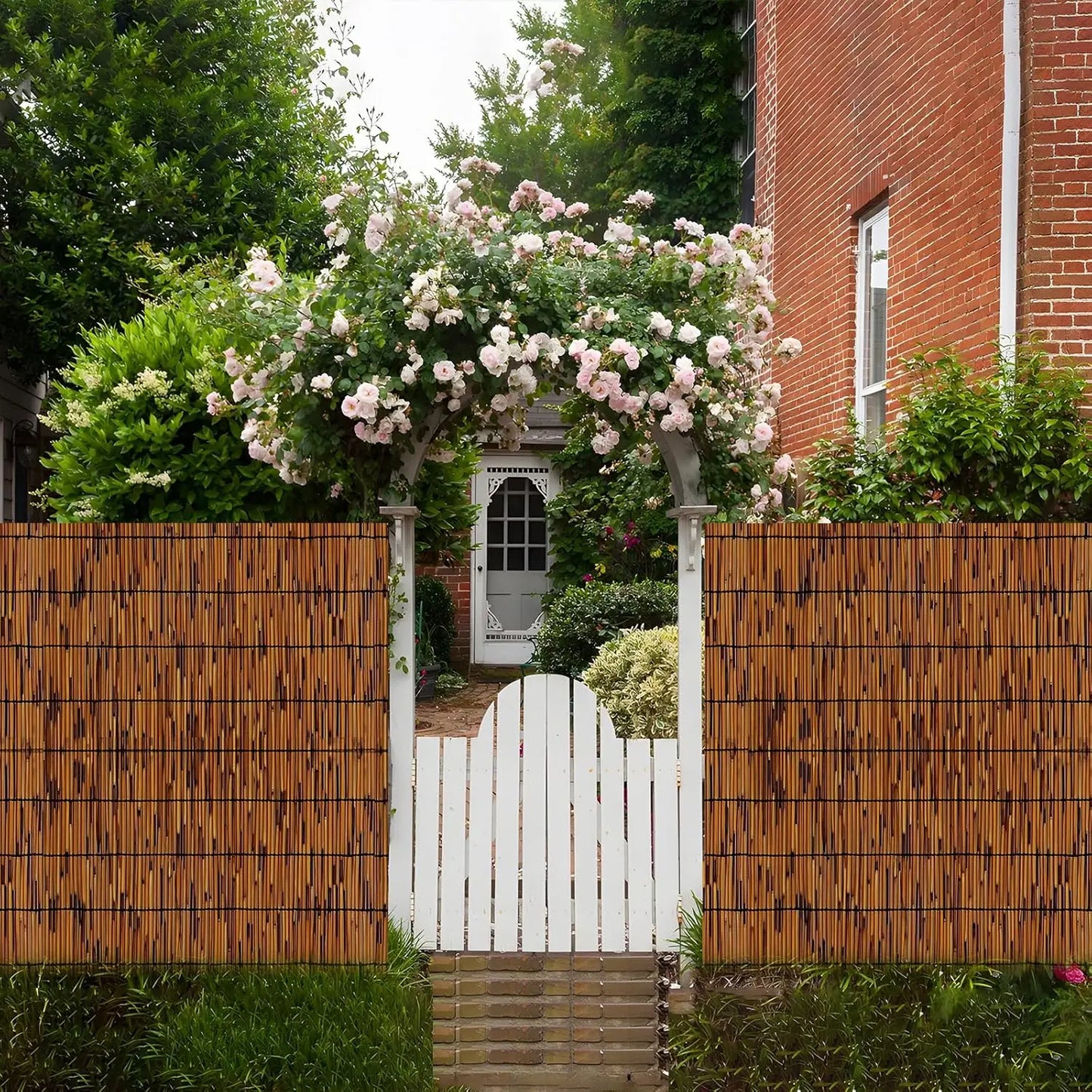 Brown Reed Privacy Bamboo Fence Roll 6 Feet Partition