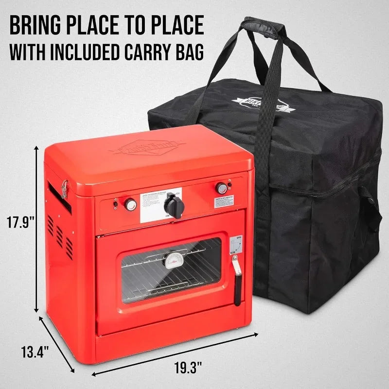 CSA Approved Portable Propane-Powered 2-Burner Stove & Oven