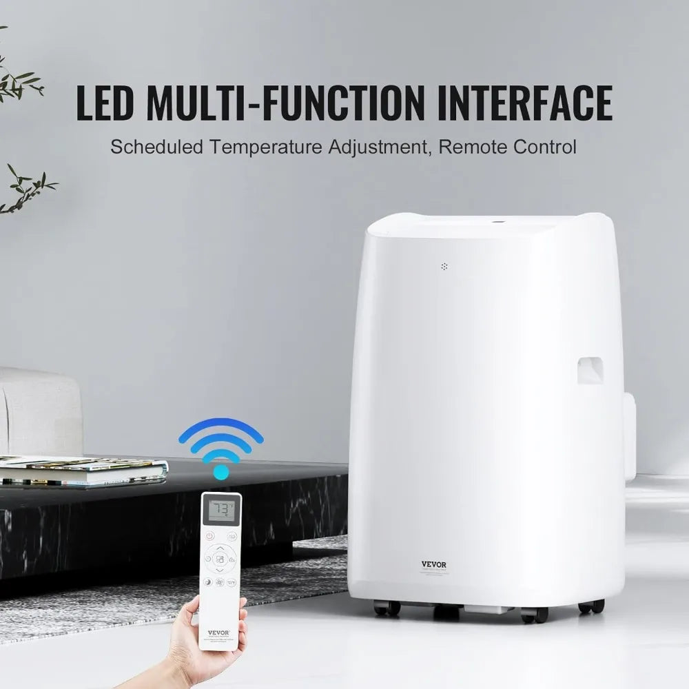 Portable air conditioner 14000 BTU, air conditioning unit, built-in 3-in-1 cooling, dehumidifier, and fan mode