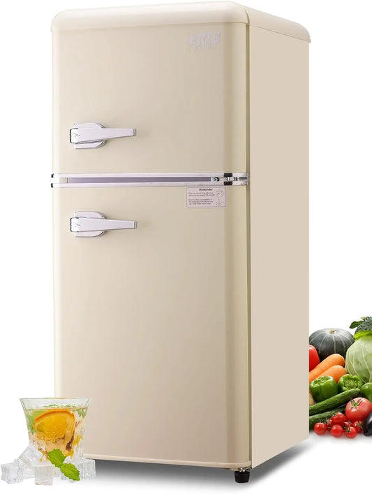 3.2 Cu.ft Compact Retro Refrigerator with Freezer
