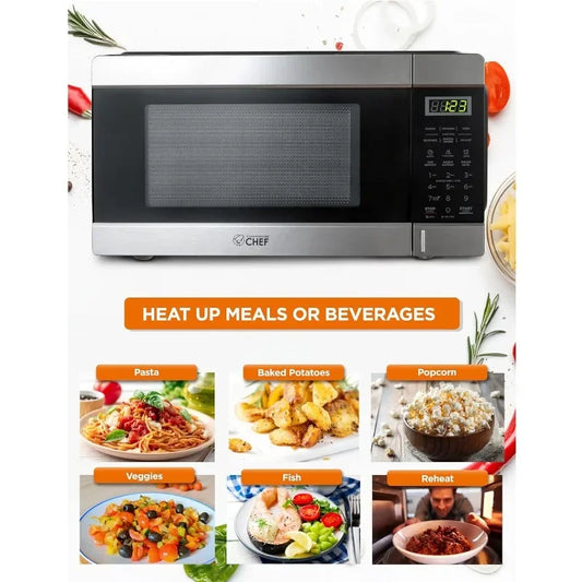 1.1 Cu Ft 1000W Countertop Microwave 10 Power Levels
