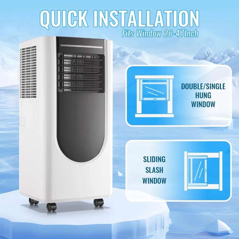 Portable 3-in-1 a/c unit  8000 BTU remote + window kit