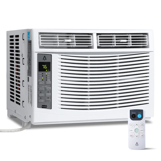 Window Air Conditioner 6000 BTU with Remote Control, 3 Cooling Speeds