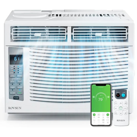 6000 - 24000 BTU window air conditioners with WiFi, remote control & installation kit